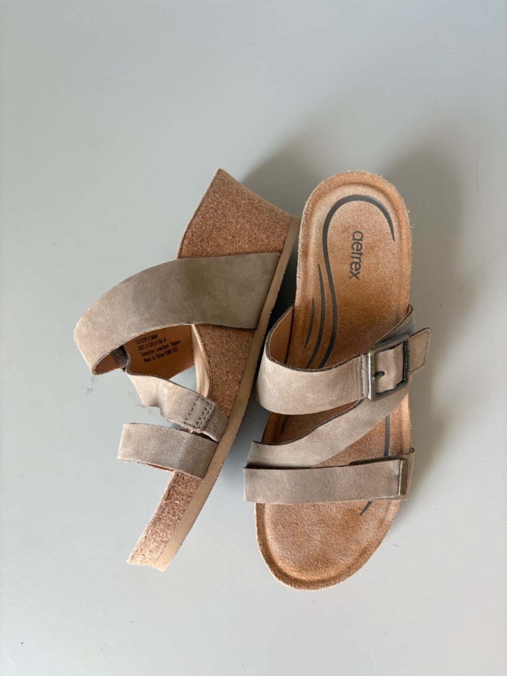 Aetrex Kimmy Arch Support Wedge Sandal Size 7 - Picture 9 of 11
